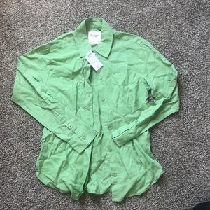 NWT Abercrombie Linen Button Up